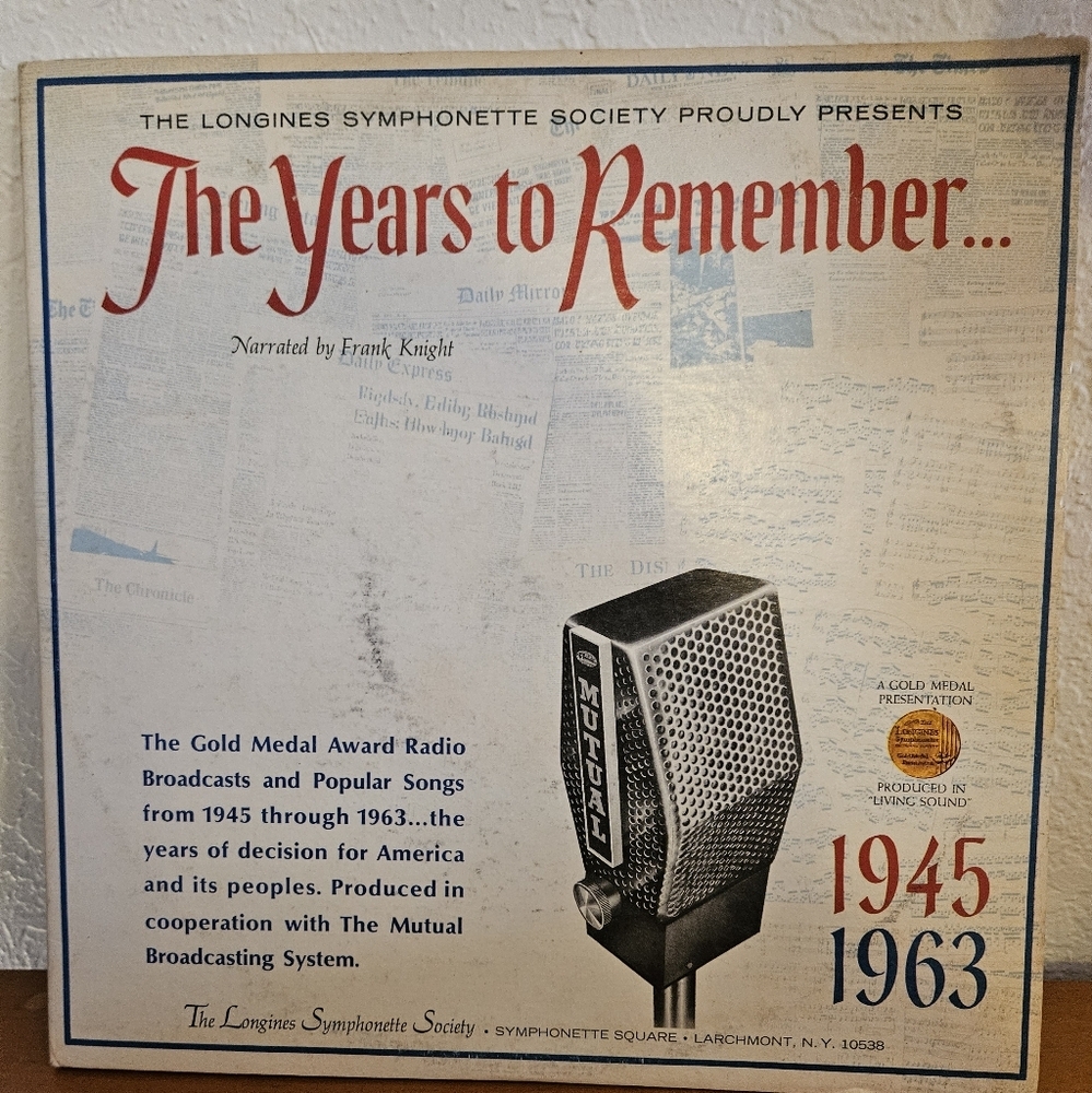 The Longines Symphonette Society The Years to Remember double LP.